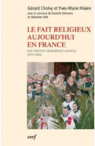 Le fait religieux aujourd'hui en france