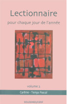 Lectionnaire pour chaque jour de l'annee - tome 2