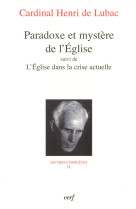 Paradoxe et mystere de l-eglise