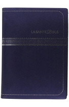 La sainte bible - grand format, bleu marine