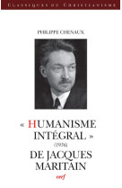 Humanisme integral (1936) de jacques maritain