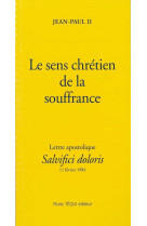 Le sens chretien de la souffrance - salvifici dolori - lettre apostolique du 11 fevrier 1984