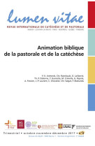 Lumen vitae - numero 4 animation biblique de la pastorale et de la catechese