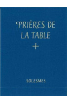 Prière de la table benedictiones mensae