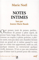 Notes intimes