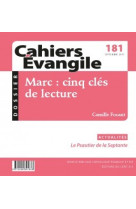 Cahiers evangile numero 181 marc : cinq cles de lecture