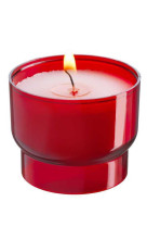 Veilleuse votive 47 mm diamètres  rouge - h40 mm 