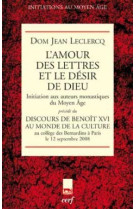 L'amour des lettres et le desir de dieu