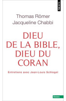 Dieu de la bible, dieu du coran