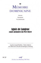 Agnes de langeac courts memoires du pere boyre