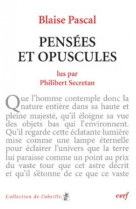 Blaise pascal : pensées et opuscules