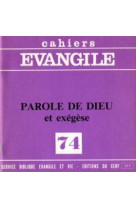 Ce-74. parole de dieu et exégèse