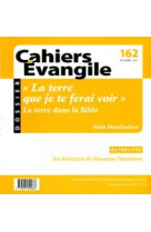 Cahiers evangile numero 162 la terre que je te ferai voir