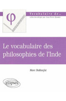 Le vocabulaire des philosophies de l'inde