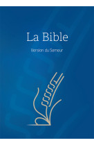 Bible, version semeur, rigide bleue, tranche blanche