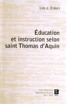 Education et instruction selon st thomas d aquin