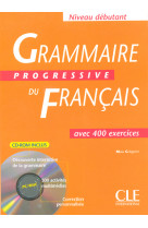 Grammaire progressive cdrom + livre debutant 2004 francais avec 400 exercices