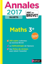 Annales brevet 2017 maths 3e - sujets