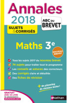 Annales brevet - maths 3e - corrigés - 2018