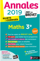 Annales brevet 2019 maths - corrigé