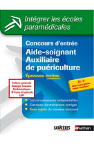 Concours aide soignant auxiliaire de puericulture epreuves ecrites - n14 integrer les ecoles paramed