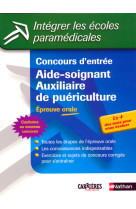 Concours aide soignant auxiliaire de puericulture epreuve orale integrer les ecoles paramedic n15