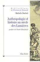 Anthropologie et histoire au siècle des lumières