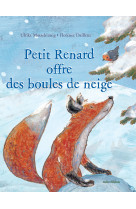 Petit renard offre des boules de neige