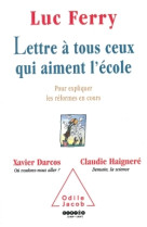 Lettre à tous ceux qui aiment l'école