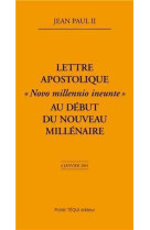 Lettre apostolique novo millennio