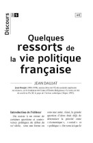 Discours n°5 - quelques ressorts de la vie politique française