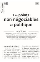 Discours n°13 - les points non négociables en politique