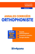 Annales corrigées orthophoniste