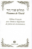 Psaumes de david hébreu français - blanc tehilim