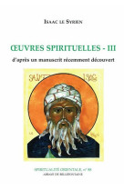 Oeuvres spirituelles d'isaac le syrien iii