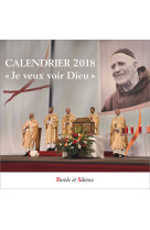 Calendrier 2018 - je veux voir dieu