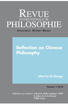 Revue internationale de philosophie 283 (1-2018) reflection on chinese philosophy