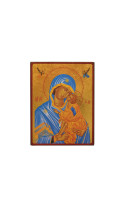 Vierge du don - icône dorée à la feuille 15x11,8 cm -  131.64