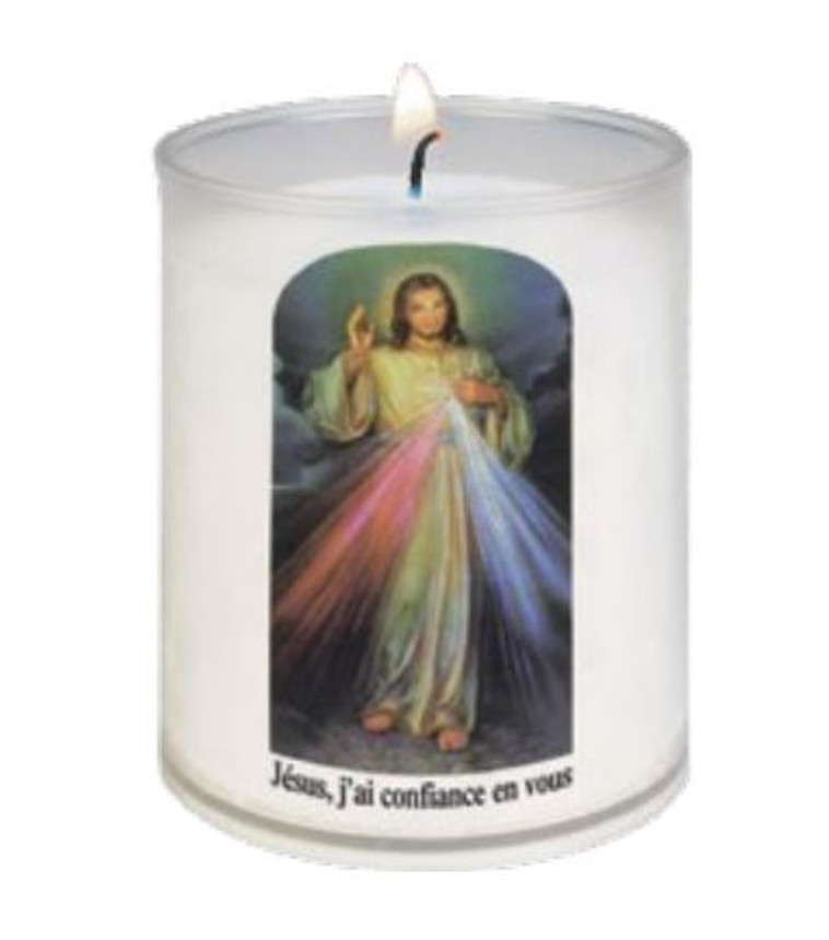 Veilleuse diamètre 50 mm - H 65 mm - Jésus Miséricorideux - XXX - CIERGE SUD EST