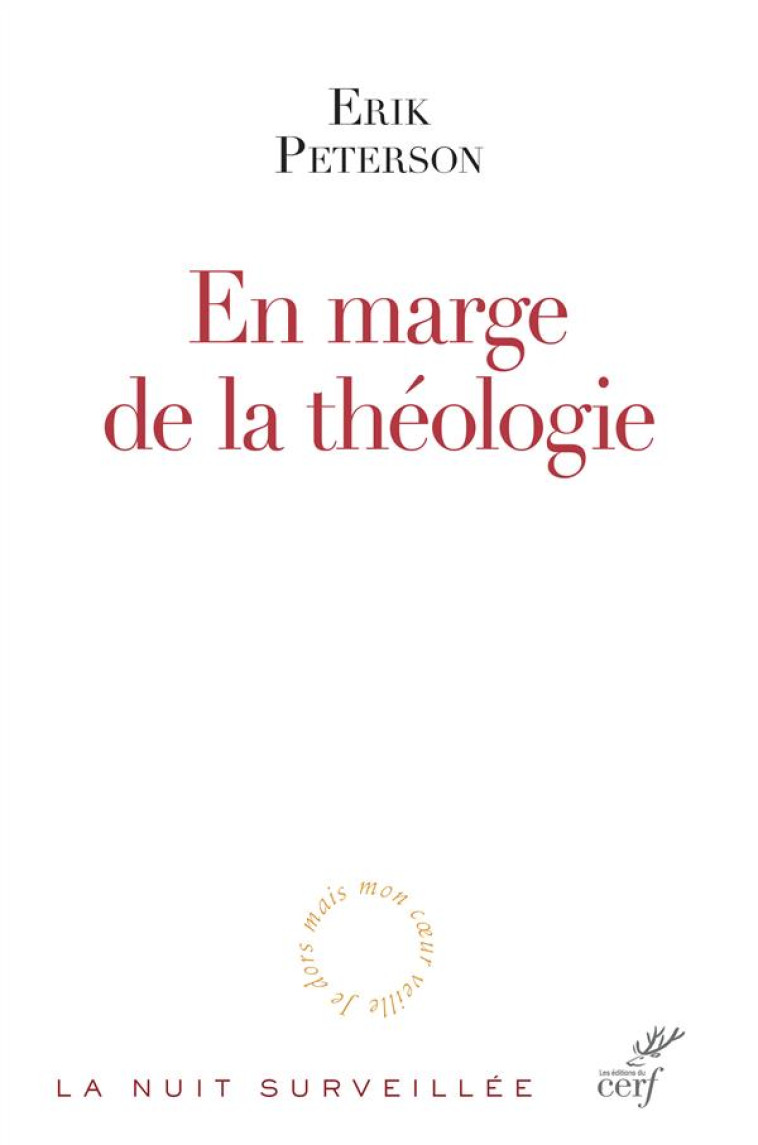 EN MARGE DE LA THEOLOGIE - PETERSON ERIK - Cerf