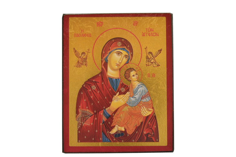 NOTRE DAME DU PERPETUEL SECOURS - ICONE DOREE A LA FEUILLE 12X9,6 CM -  872.63 -   - CLEMENCES