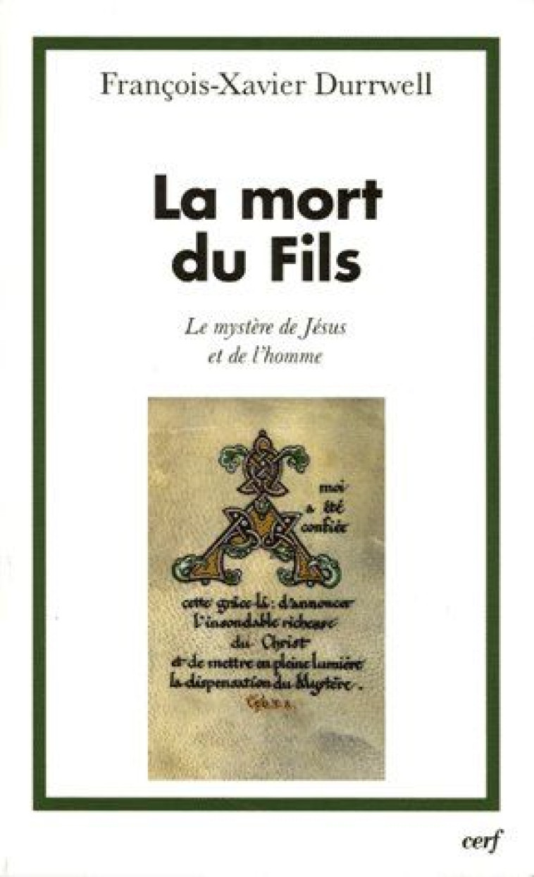 LA MORT DU FILS - DURRWELL FRANCOIS-XA - CERF