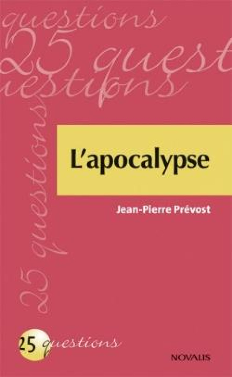 L-APOCALYPSE - PREVOST JEAN-PIERRE - NOVALIS