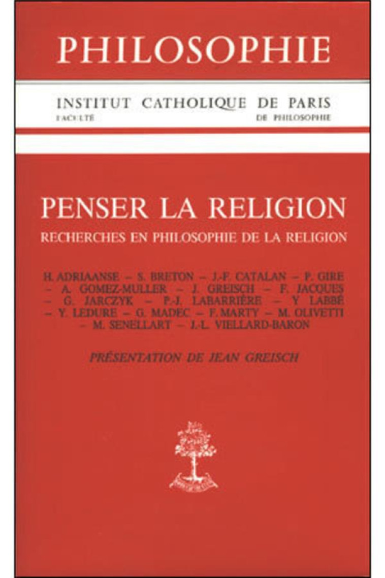 PENSER LA RELIGION - GREICH JEAN - BEAUCHESNE