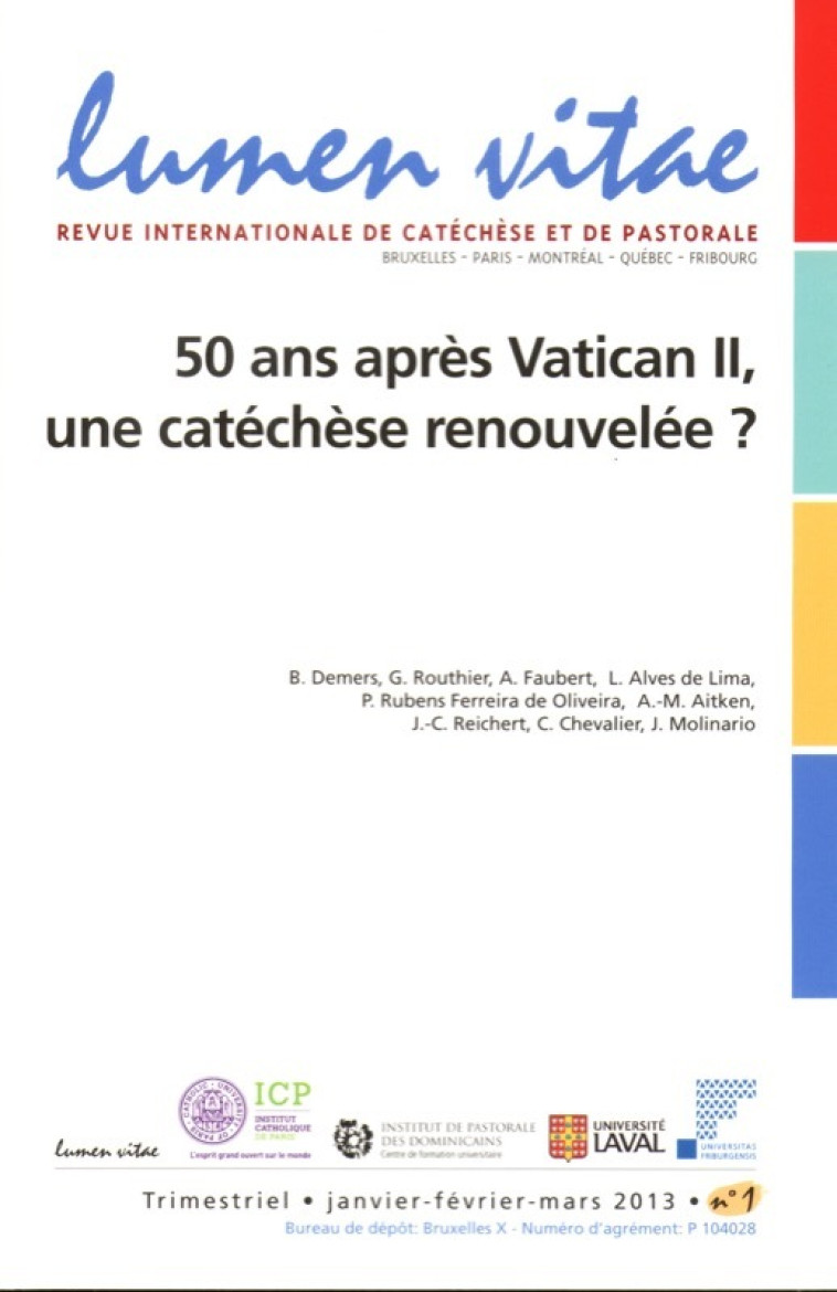 50 ANS APRES VATICAN II, UNE CATECHESE RENOUVELEE ? -  Collectif - LUMEN VITAE