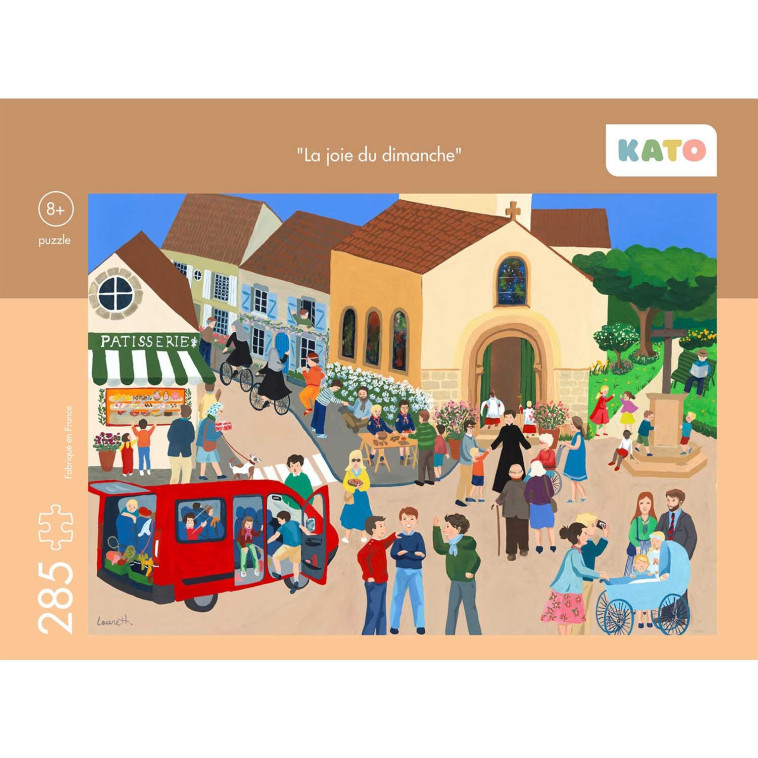 PUZZLE KATO LA JOIE DU DIMANCHE - PUZZLE DE 285 PIECES, DIMENSIONS 46.2X32.6CM -   - KATO