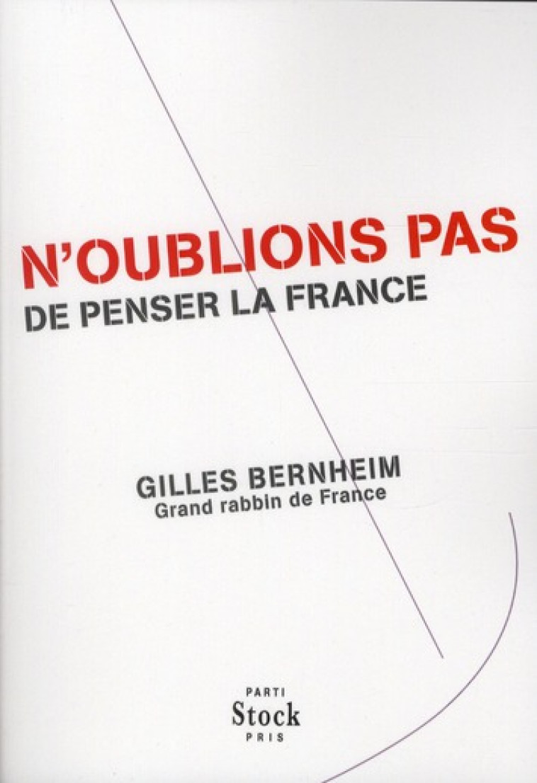 N-OUBLIONS PAS DE PENSER LA FRANCE - BERNHEIM GILLES - STOCK