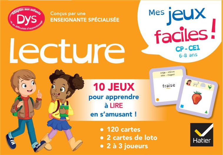 MES JEUX DE LECTURE FACILE ! DYS (CP-CE1) - BARGE/TESSIER - HATIER SCOLAIRE