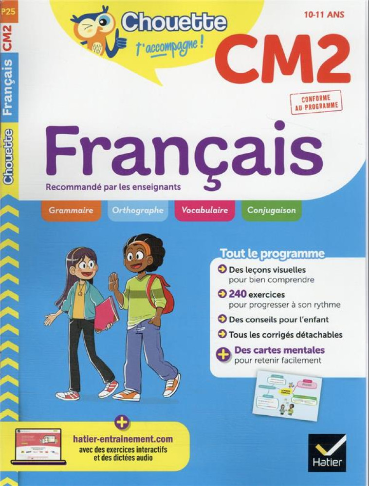 CHOUETTE ENTRAINEMENT TOME P25 : FRANCAIS  -  CM2 - BARGE, EVELYNE  - HATIER SCOLAIRE