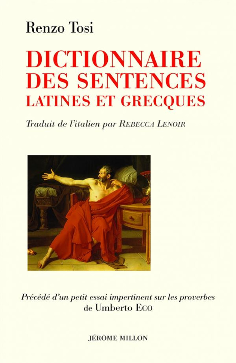 DICTIONNAIRE DES SENTENCES LATINES ET GRECQUES - TOSI RENZO - MILLON